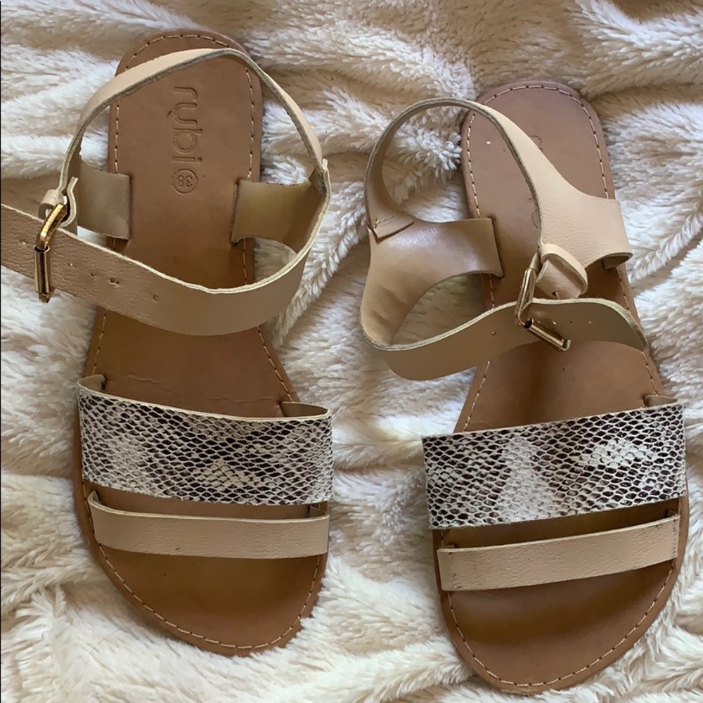 snake print sandals